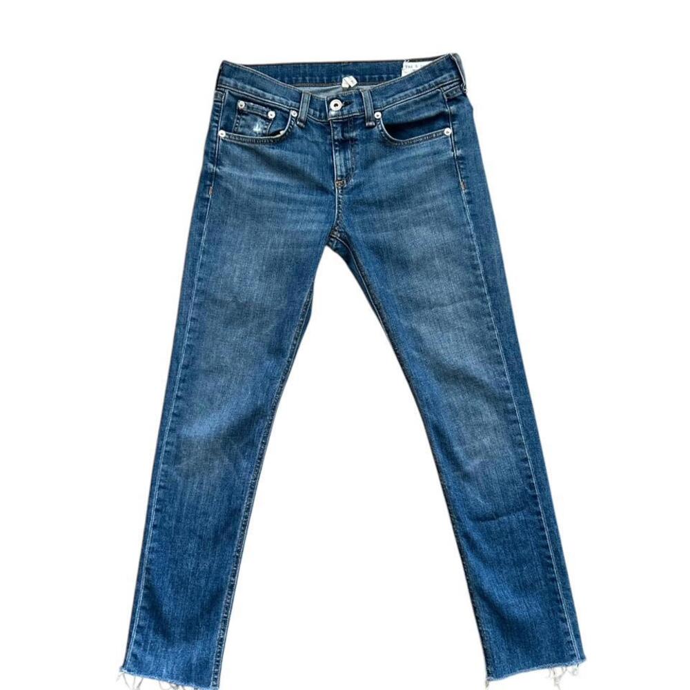 Rag and Bone Womens Dre Capri Jeans Size 25 Raw Edge Hem